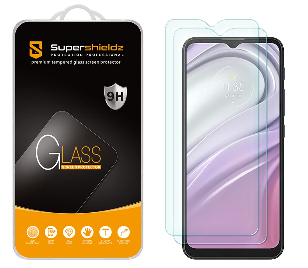 Supershieldz (2 Pack) Designed For Motorola Moto G Pure Tempered Glass Screen Protector, Anti Scratch, Bubble Free