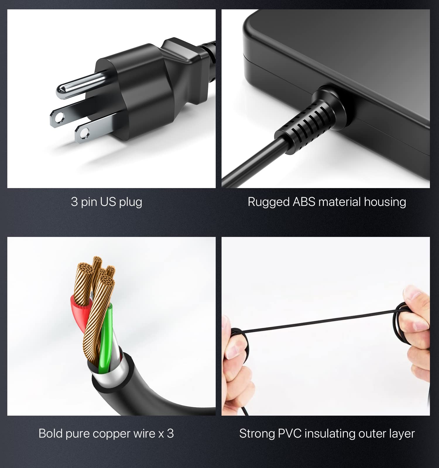 240W Alienware Laptop Charger Ga240Pe1 00 Fit For Dell Alienware M15 17 15 R3 R4 R5 R2 13 M17 X51 M17X M18X G5 G7 Precision 7710