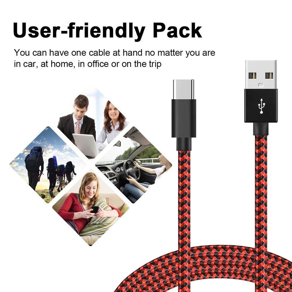 Fwclo Usb A To Type C Cable, 5Pack, 3/3/6/6/10Ft For 2021 & Newer Kindle Paperwhite, Signature Ed, Paperwhite Kids 11Th Gen & Ne