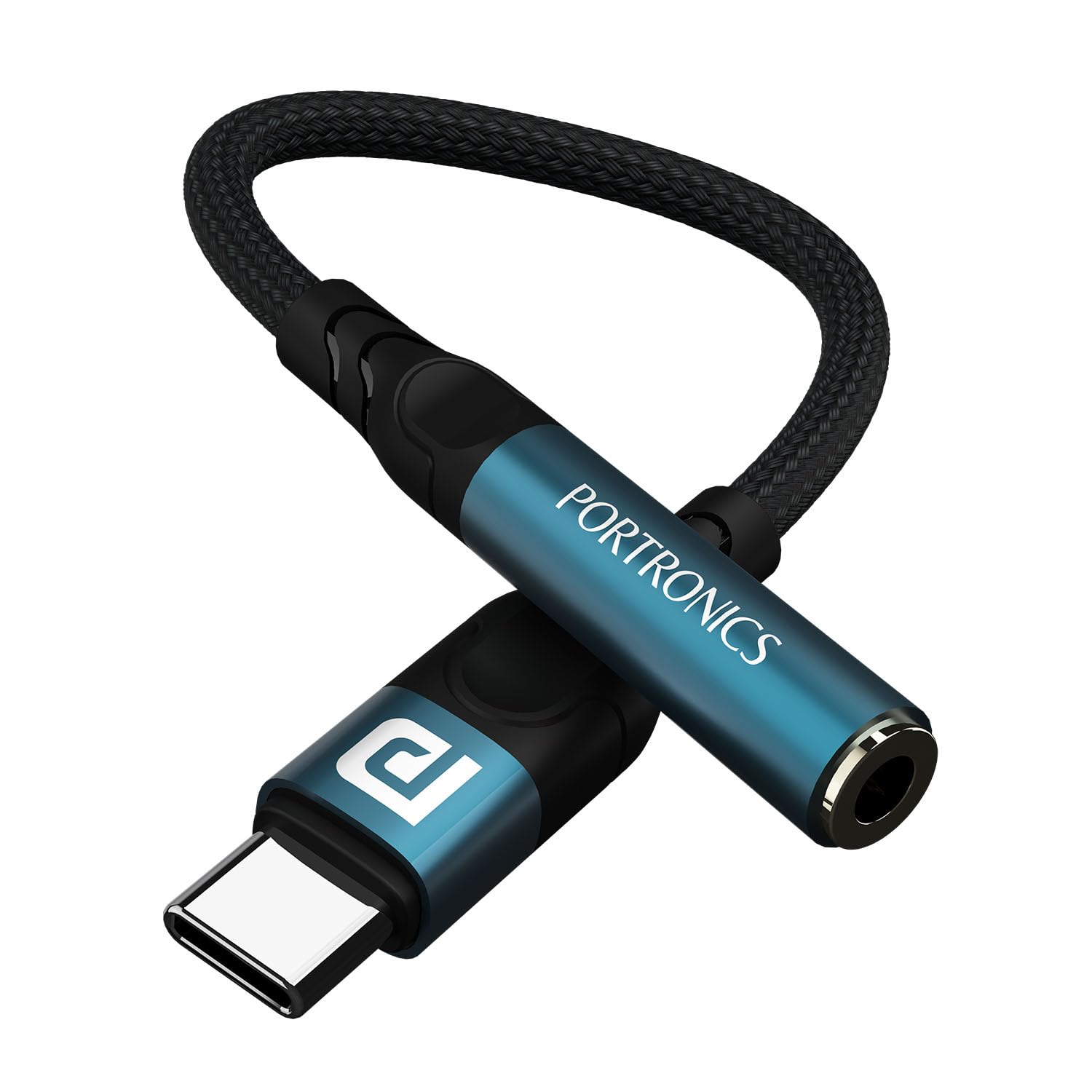Portronics iKonnect C Pro Type C to 3.5 mm Audio Jack Connector with DAC Headphone Converter Adapter Compatible with iPhone 15 P