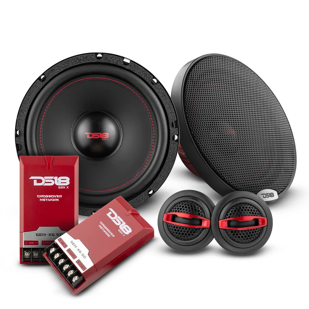 DS18 G65XC Gen-X 6.5 inch 2-Way Component Speakers 150 Watts 4-Ohm (Pair)