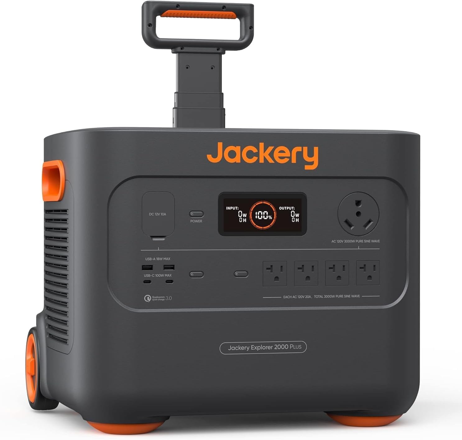 Jackery Portable Power Station Explorer 2000 Plus, Solar Generator with 2042Wh LiFePO4 Battery 3000W Output, Expandable to 24kWh