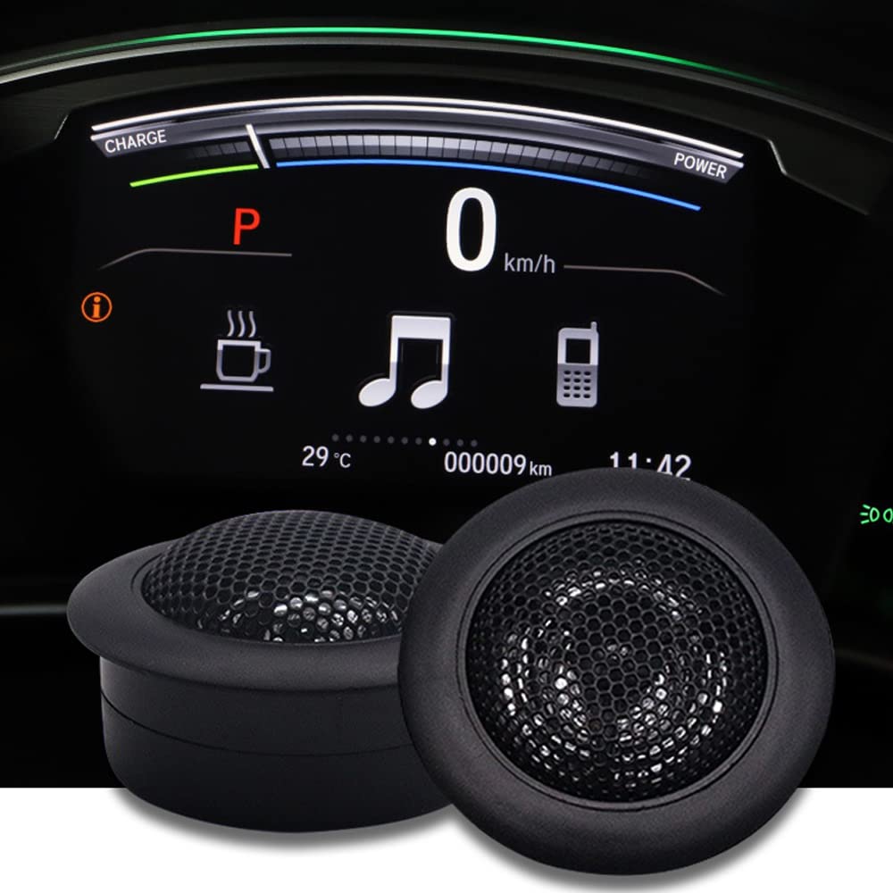 Cydzsw 1 Inch Tweeters For Car Audio,Door Speakers,Super Tweeter Pods Component Cars Parts Black(Pair),Ct 001,Wired Connection