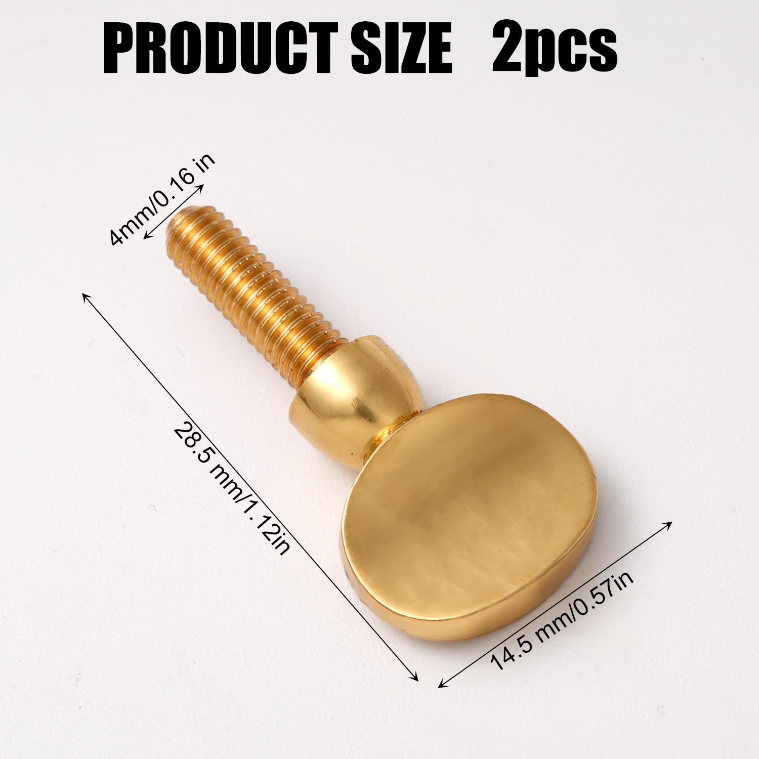 2Pcs Saxophone Neck Screws, Heavy Golden Sax Neck Screw Brass Tightening Attach Sax Screw Tightener For Soprano Alto Tenor, Neck