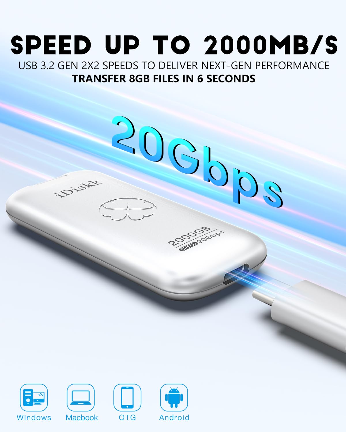 Idiskk ?Plug Play? 512Gb High Speed 2000Mb/S Portable Ssd |Pocket Sized | Usb 3.2 Gen 2X2 | External Solid State Drive | Photo Stick Compatible With Xbox,Ps4,Ipad,Pc&Mac,Pc,Android Phones,Cameras