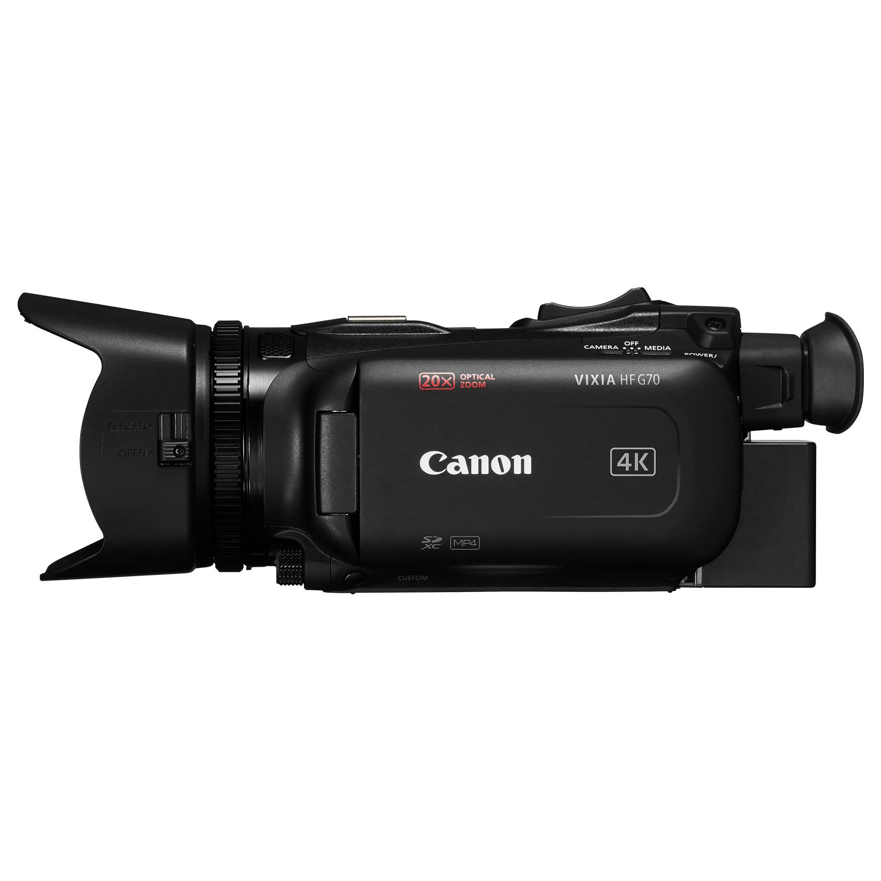 Canon Vixia Hf G70 Camcorder 1/2.3    4K Uhd Cmos Sensor 20X Optical Zoom, 800X Digital Zoom, Image Stabilization, Hdmi, Usb Liv