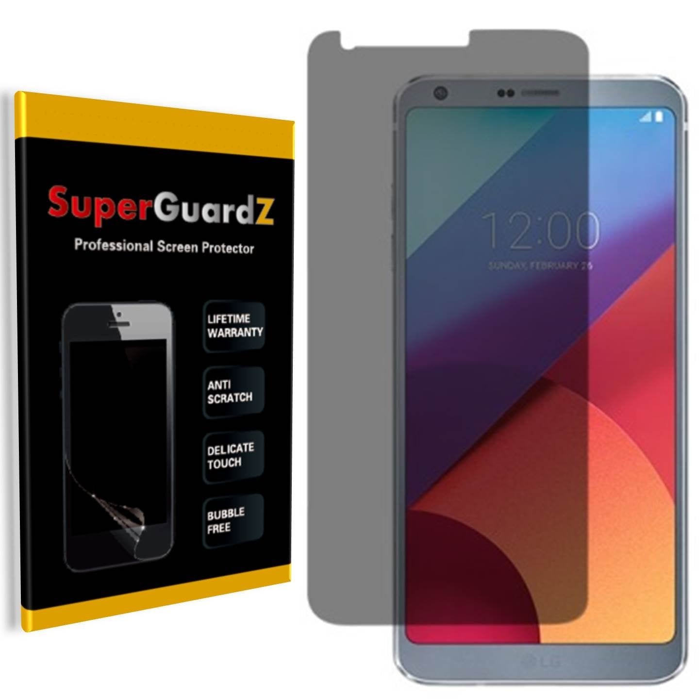 [2 Pack] For Lg G6   Superguardz Privacy Anti Spy Screen Protector, Anti Glare, Anti Scratch, Anti Bubble [Lifetime Replacement]