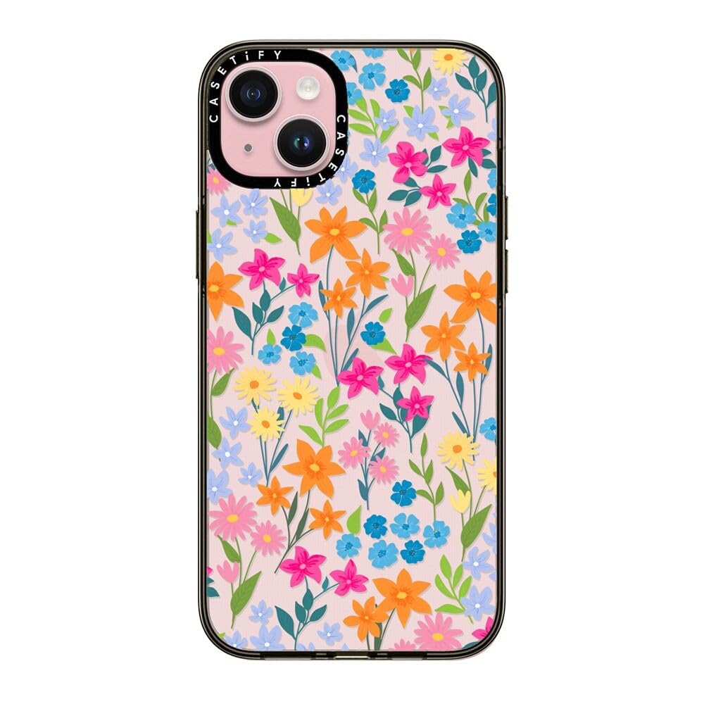 Casetify Compact Case For Iphone 15 Plus [2X Military Grade Drop Tested / 4Ft Drop Protection]   Bright Spring Flowers   Daisy F