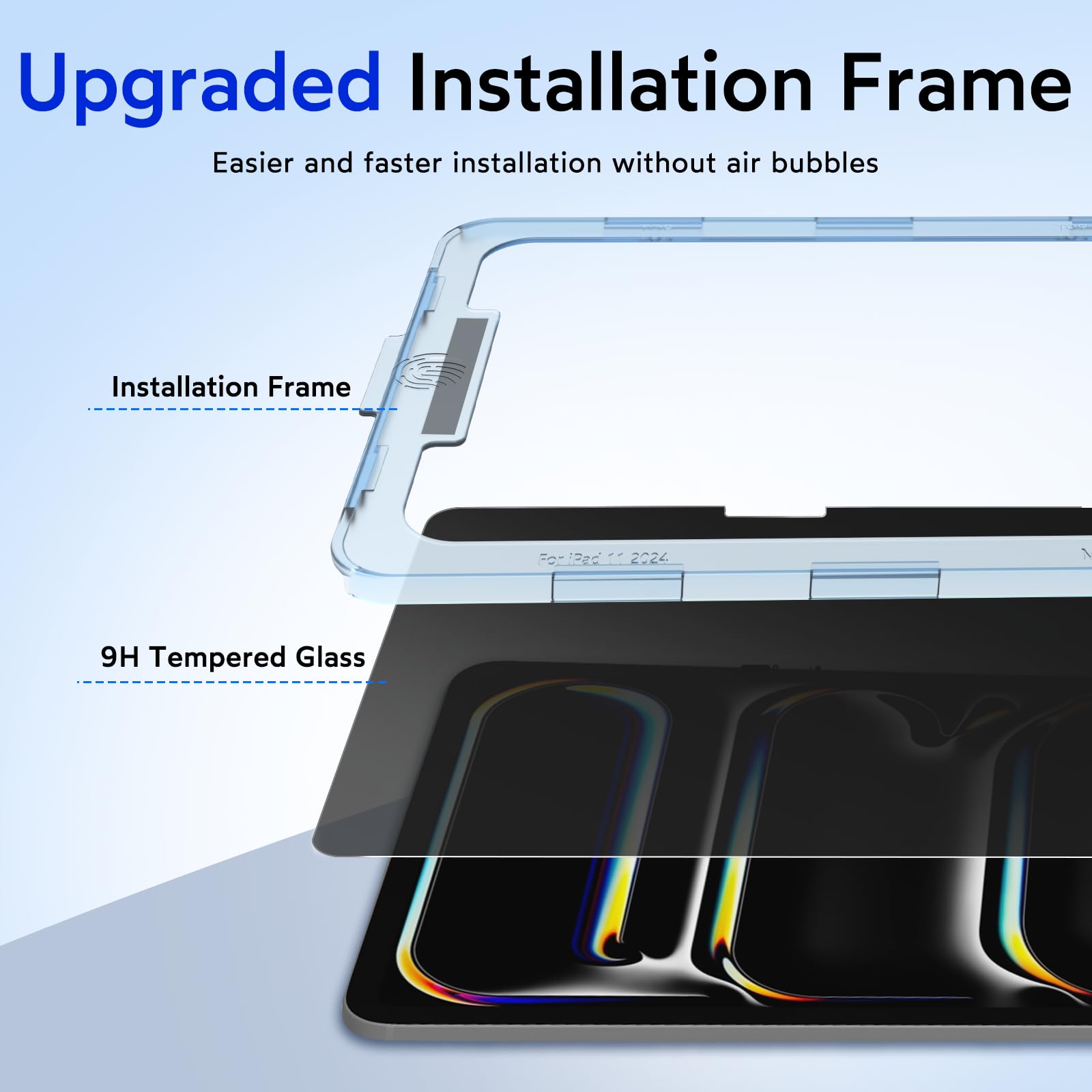 Mobdik Privacy Screen Protector Compatible With Ipad Pro 11 Inch 2024 M4 [Anti Spy] [9H Tempered Glass] [Ez Kit]   1 Pack