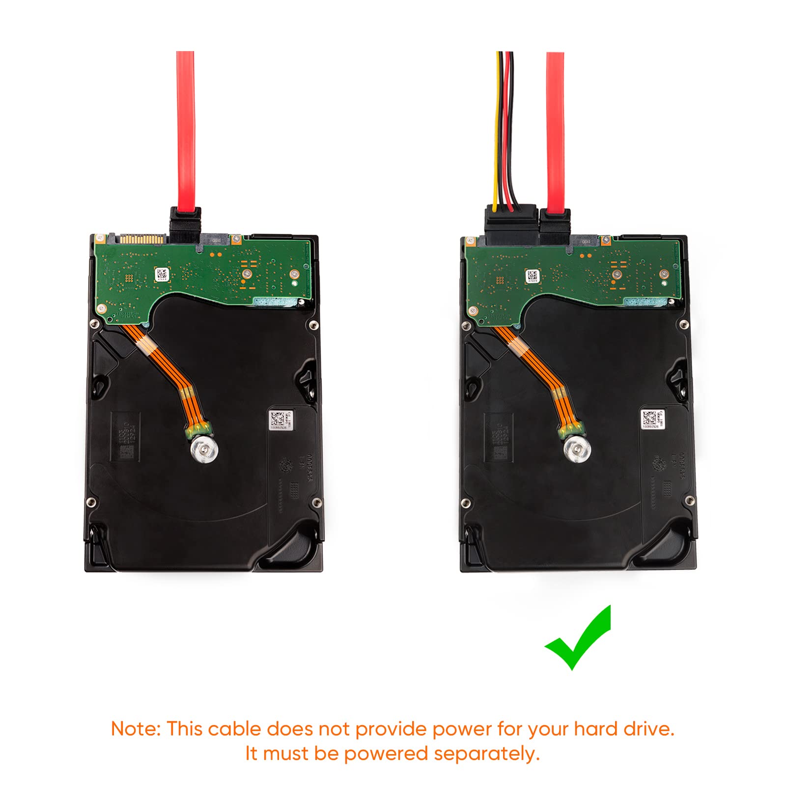 Cablecreation Sata Iii Cable, [5 Pack] 18 Inch Sata Iii 6.0 Gbps 7Pin Female To Female Data Cable With Locking Latch, Red