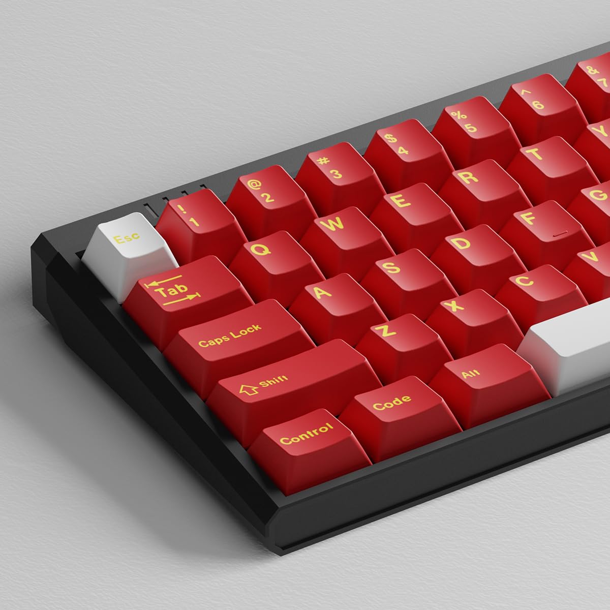 Sumgsn 160 Keys Doubleshot Keycaps Cherry Profile Classic Red Keycaps Set 7U Spacebar Fit For 61/64/87/104/108 Cherry Mx Switche