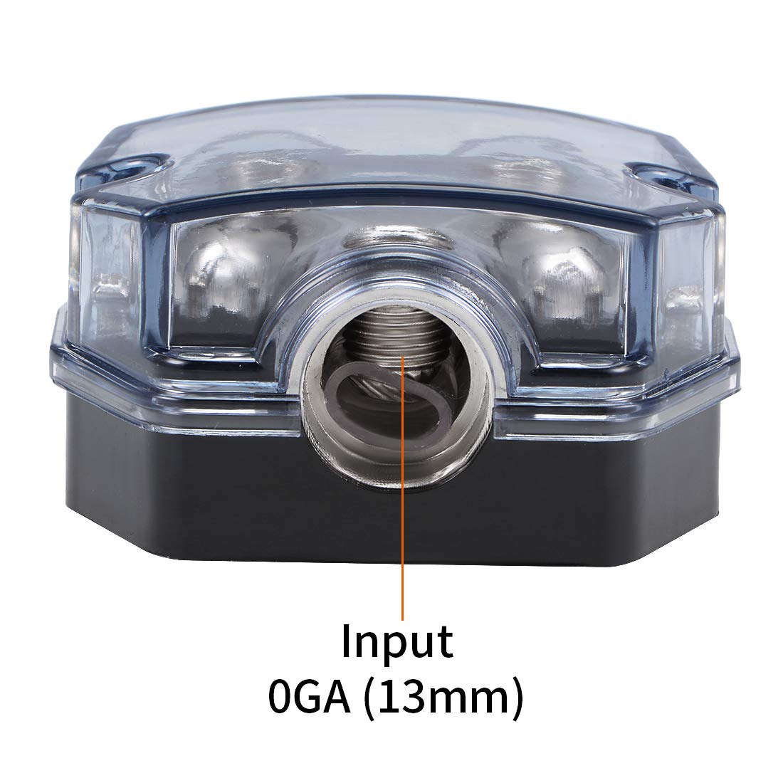 Uxcell 2 Way Power Distribution Block 0 Gauge In 0 Gauge Out Power Ground Distributor For Splitter 2Pcs