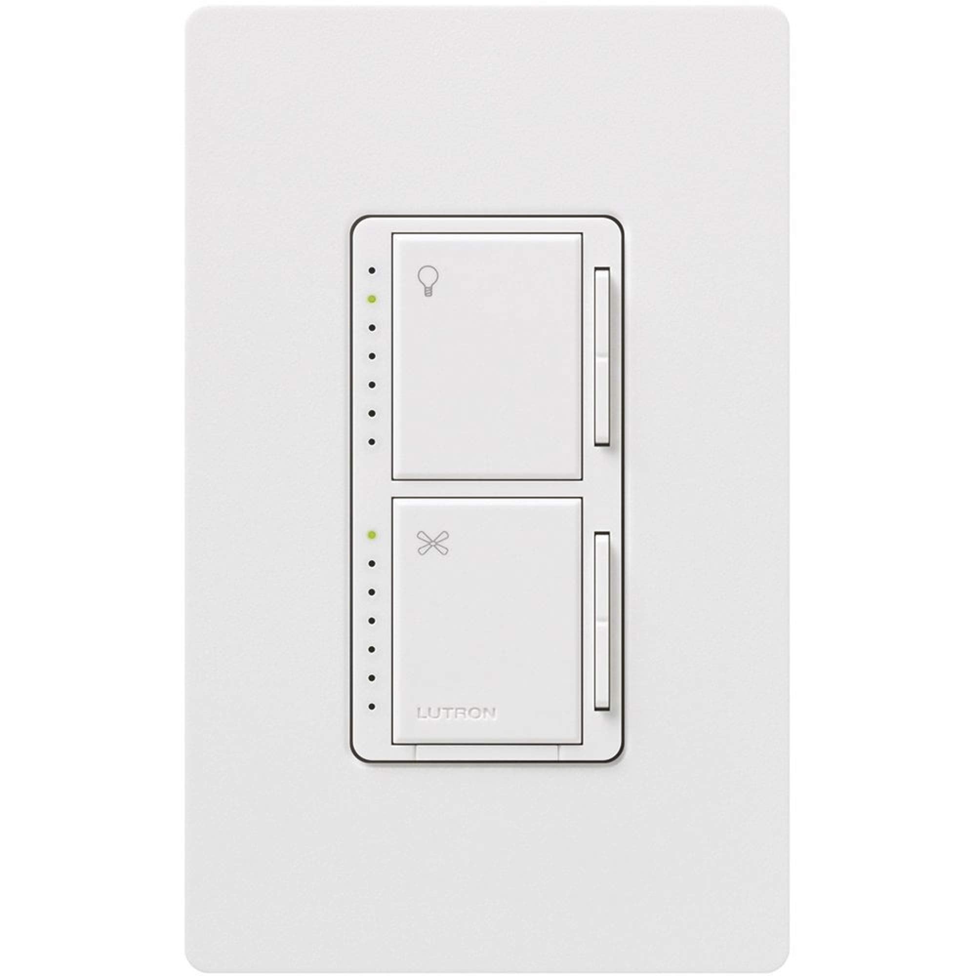 Lutron MA-LFQHW-WH Maestro Fan Control and Dimmer Kit, White