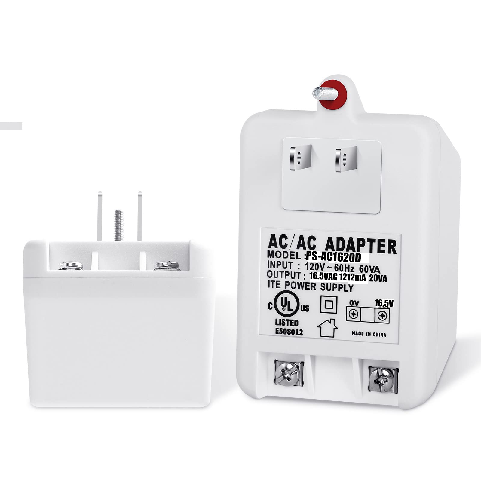 16.5 Volt Doorbell Transformer Compatible With Ring, For Nest, For Wyze, For Blink Video Doorbell,16.5Volt Ac 20Va Plug In Trans