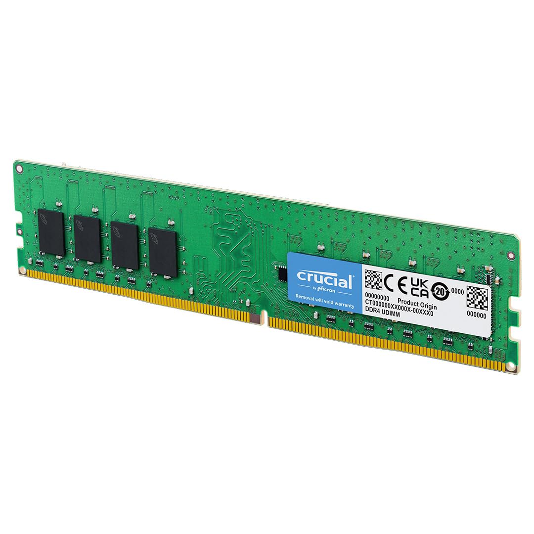 Crucial 32GB DDR4 RAM, 3200MHz (PC4-25600) CL22 Desktop Memory, UDIMM 288-Pin, Downclockable to 2933/2666MHz, Compatible with In