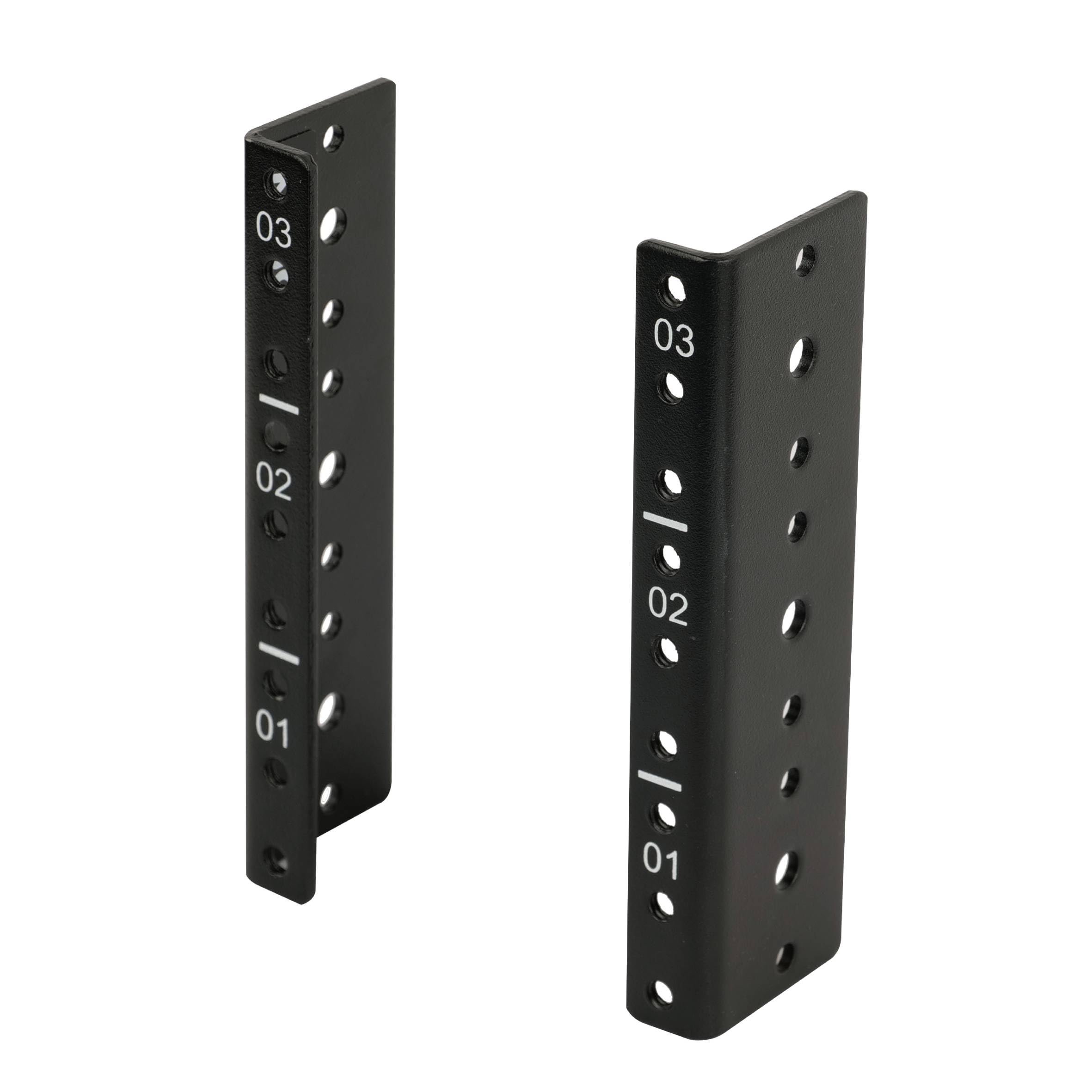 Tecmojo 3U Vertical Rack Rail Pair Kit DIY Rack Rails Kit, 12-24 Screws Included to Mount Equipment 2U-20U
