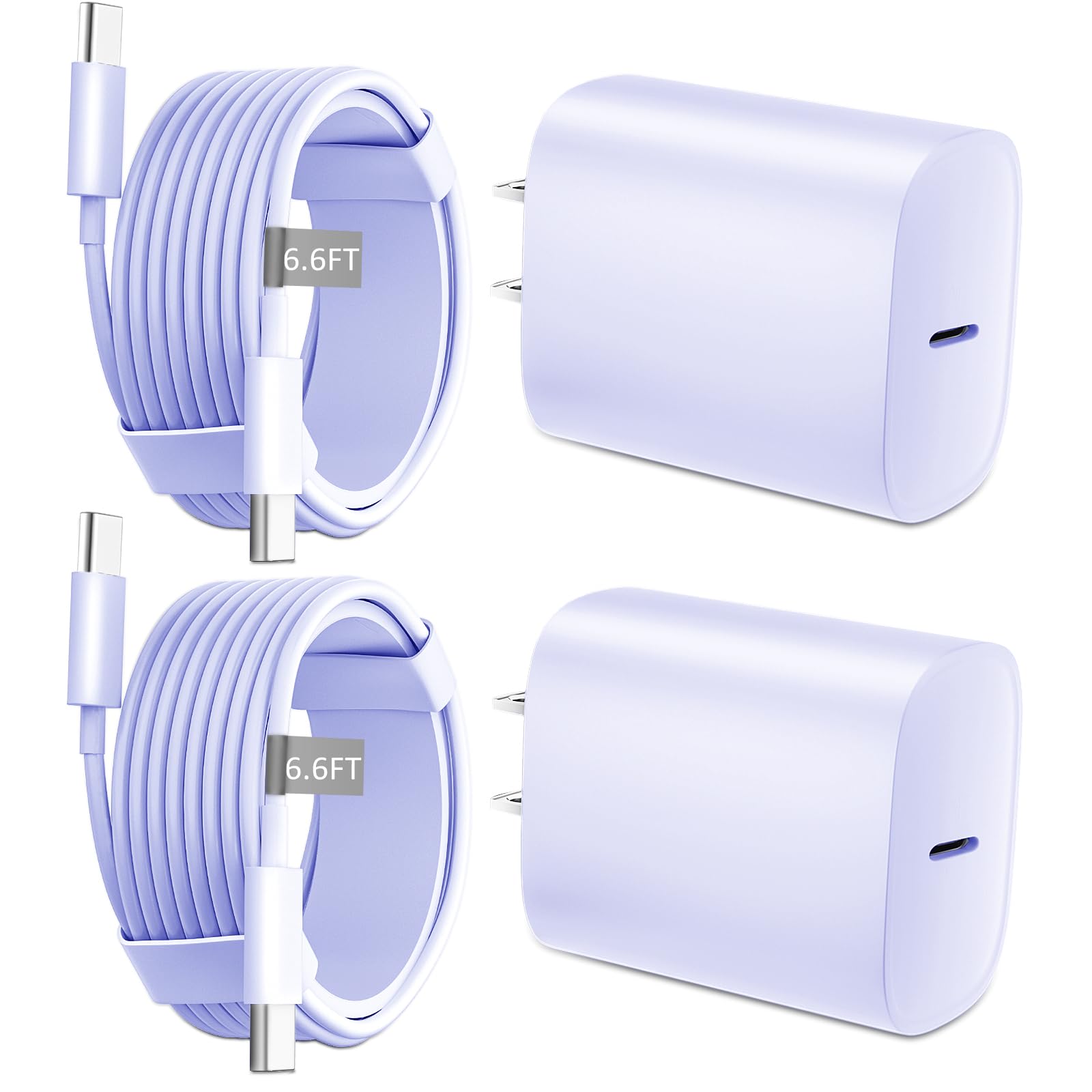 Phone 15 Charger And Ipad Charger Super Fast Charger, 20W Pd Usb C Wall Charger With 6.6Ft Type C To Type C Fast Charging Cable