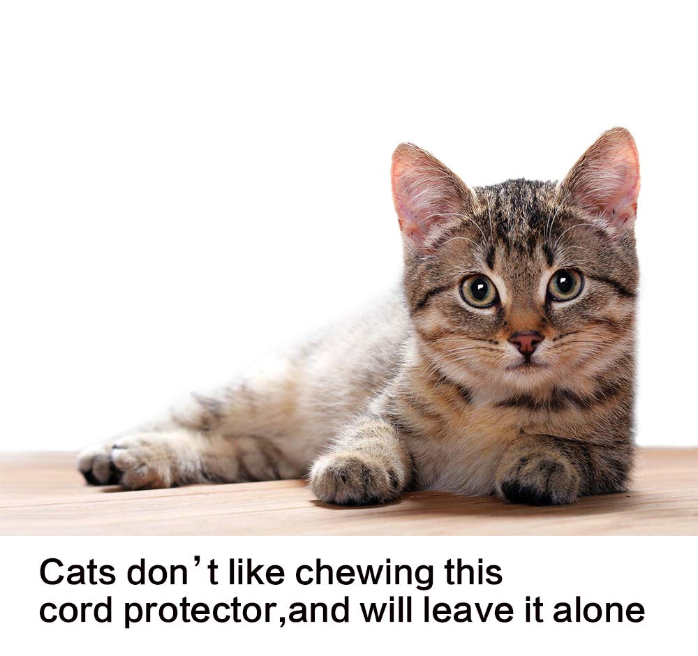 Alex Tech 6.6Ft   1.5 Inch Cord Protector Wire Loom Tubing Cable Sleeve Split Sleeving For Usb Cable Power Cord Audio Video Cabl