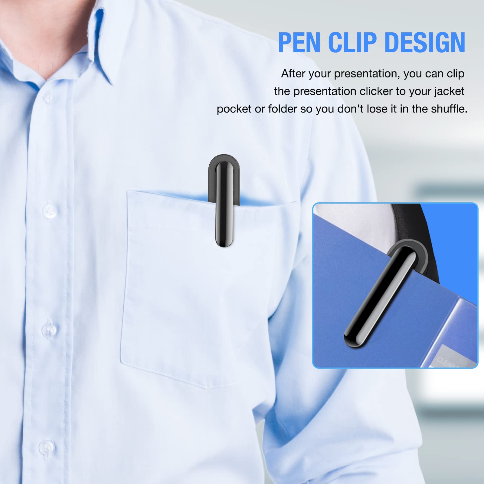 Laser Pointer For Presentations, Wireless Presenter Clicker For Powerpoint Slide With Hyperlink & Volume Control, Presentation R