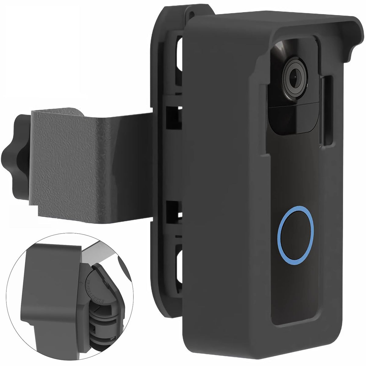Anti Theft Blink Doorbell Mount, Adjustable Angle Mount Kit (Up To 110 Degrees Tilt) For Blink Video Doorbell, No Drill Mounting