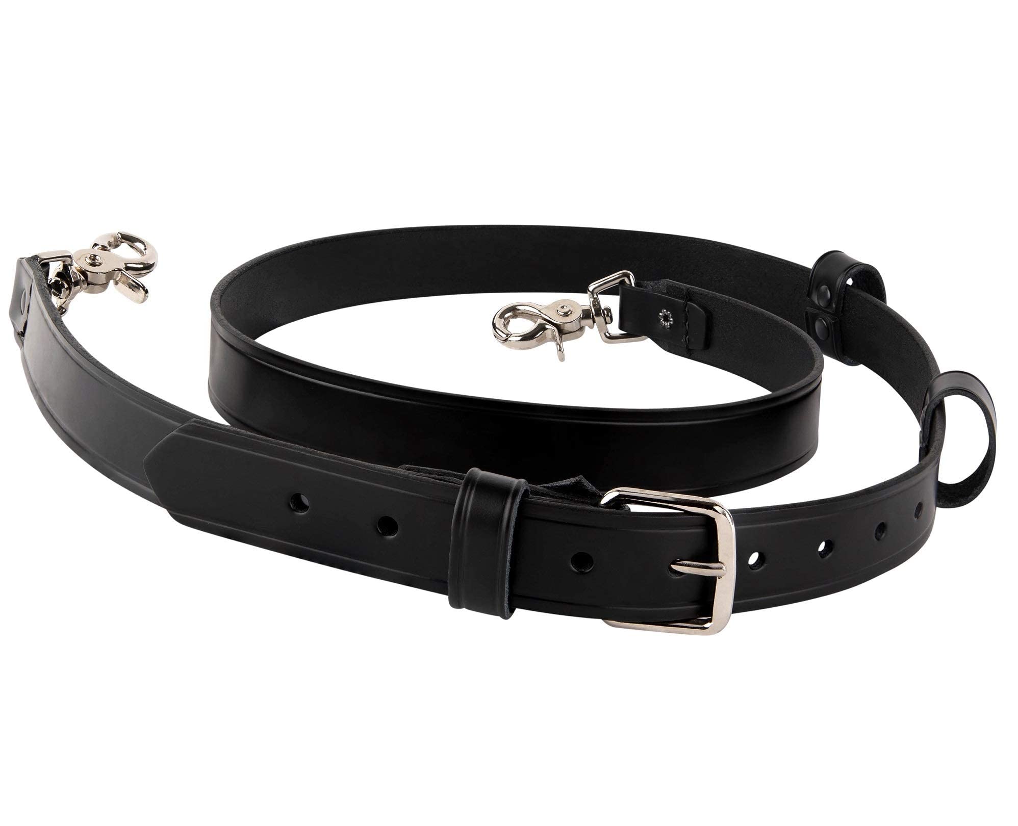 Perfect Fit Shield Wallets Xl Firefighter Radio Strap   Longer Length  Black Leather