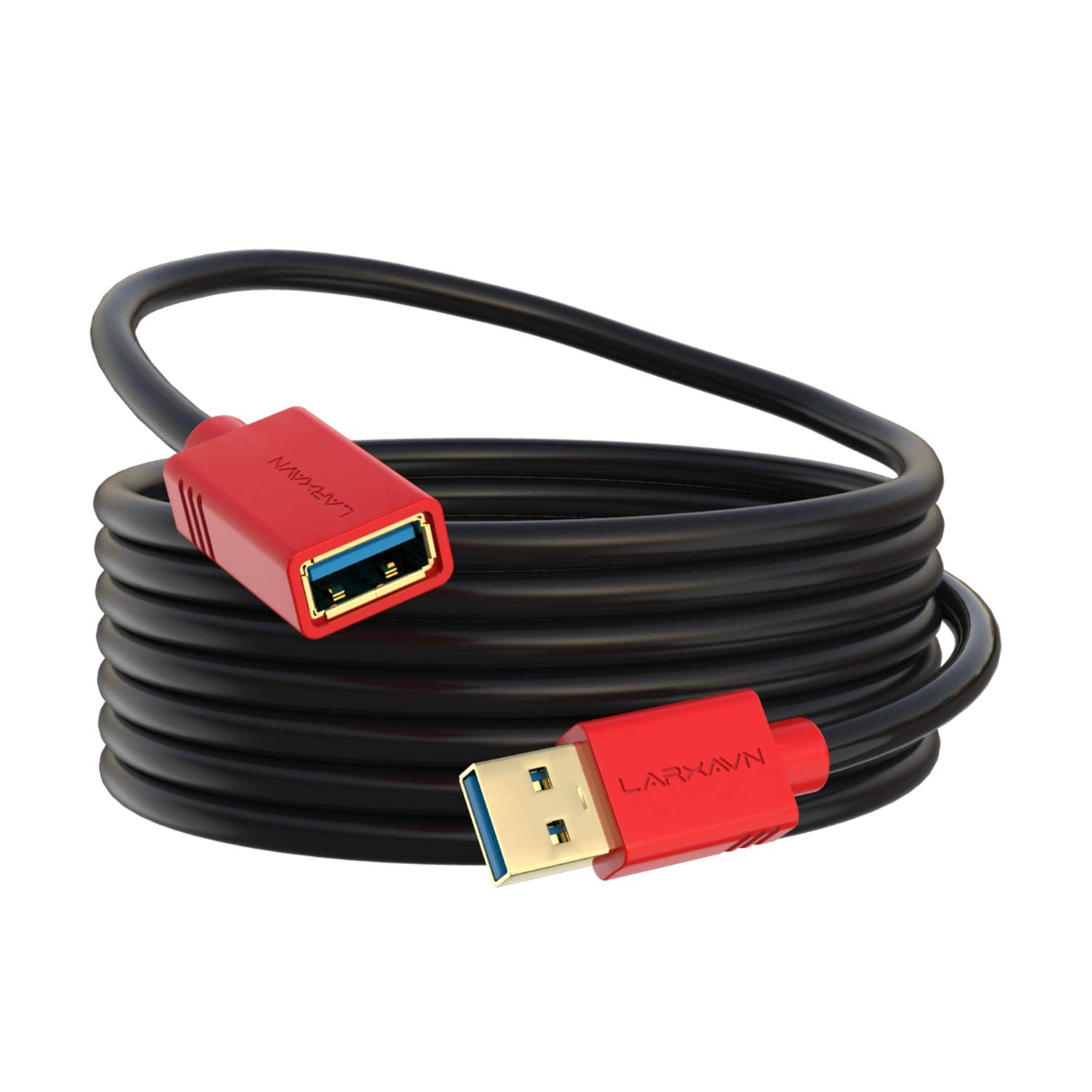 Larxavn Usb Extension Cable 25 Ft, Usb 3.0 Extension Cable Usb Extension Cord Long Usb Extension Cable For Printer, Webcam, Game