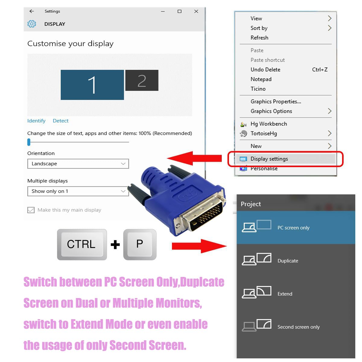 Dvi Dummy Plug   Display To Hdmi Adapter, Luna Display Virtual Window For Home Edid Emulator Dummy, Displayport Headless Dummie