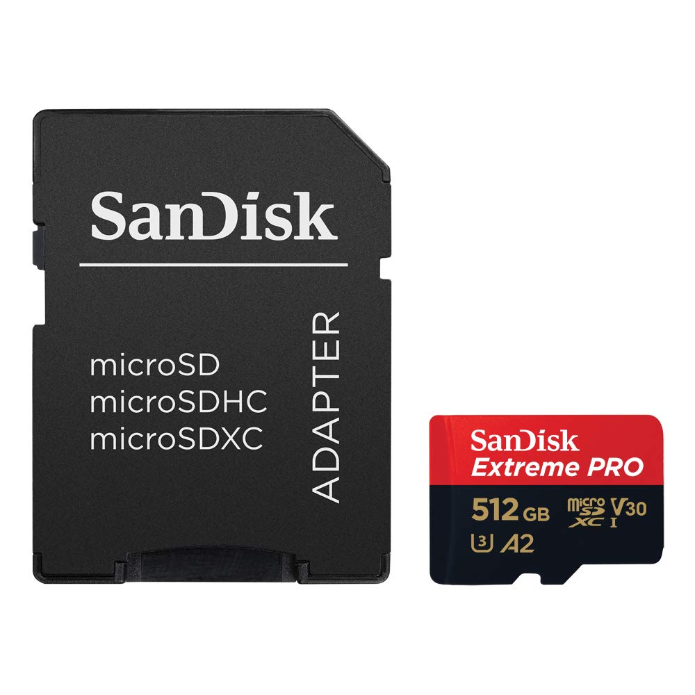 Sandisk Extreme Pro Microsdxc Uhs I Memory Card 512 Gb + Adapter & Rescuepro Deluxe (For Smartphones, Action Cameras Or Drones,