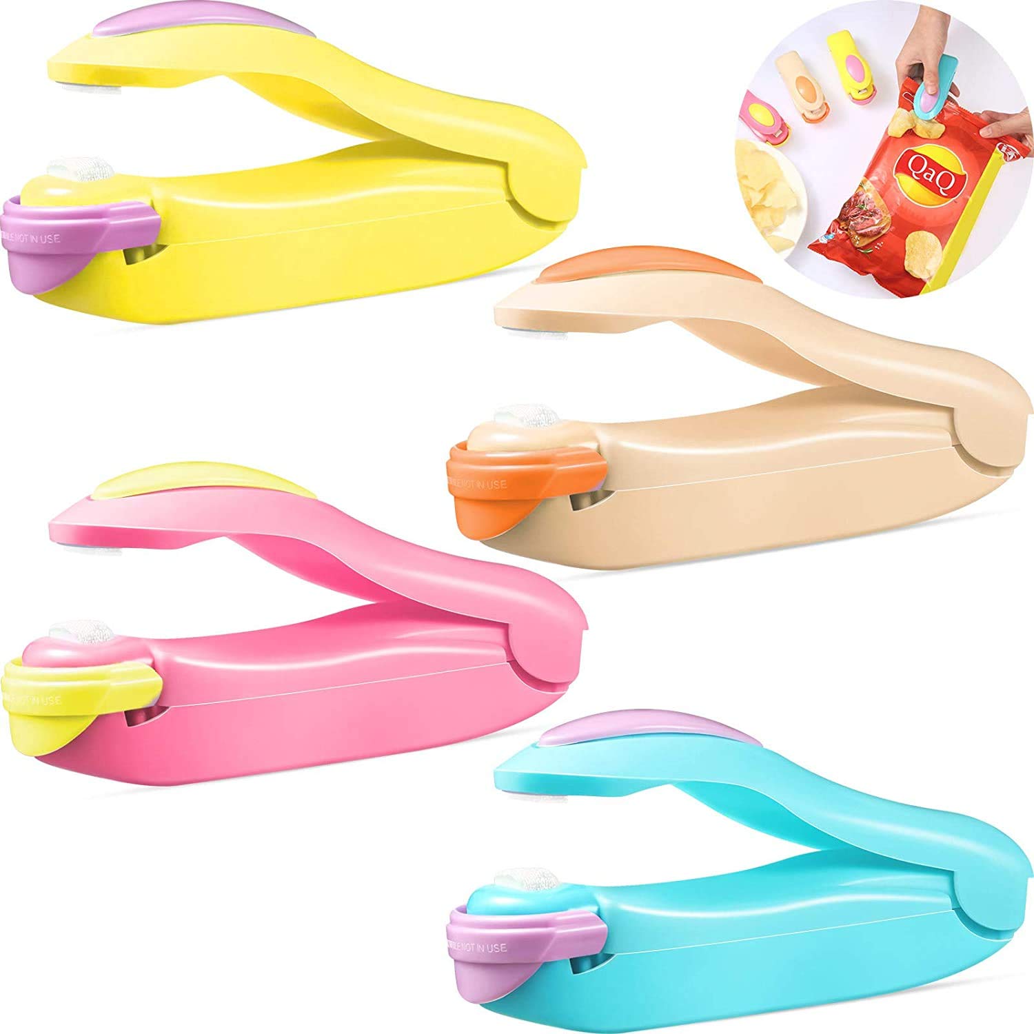 Mrud Portable Mini Sealing Household Machine, Mini Heat Sealing Machine Travel Portable Sealing Machine Bag Clip Household Kitch