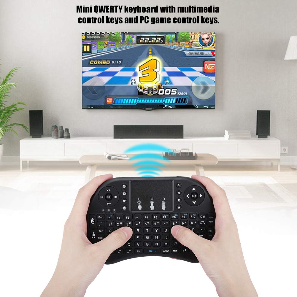 Mini I8 Wireless Keyboard With Touchpad For Pc, 2.4Ghz, 92Key, Multimedia Control Keys, Auto Sleep/Wake