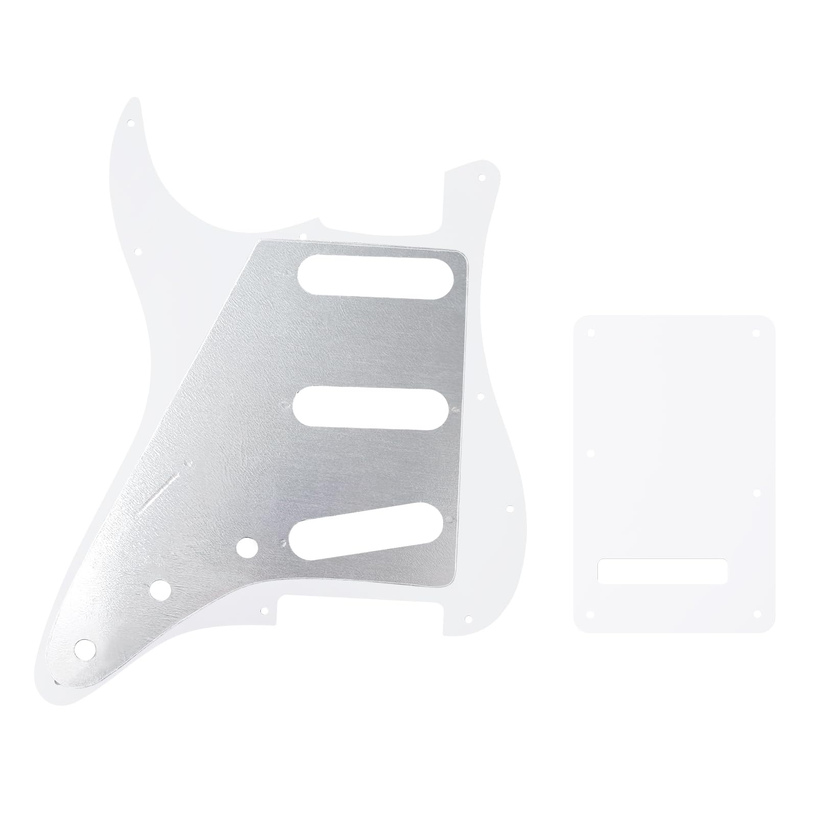 Banworks 3 Ply Strat Sss Pickguard 11-Hole Pickguard Scratch Plate With Backplate 6-Hole Trem Tremolo Cover Set For Usa/Mexican