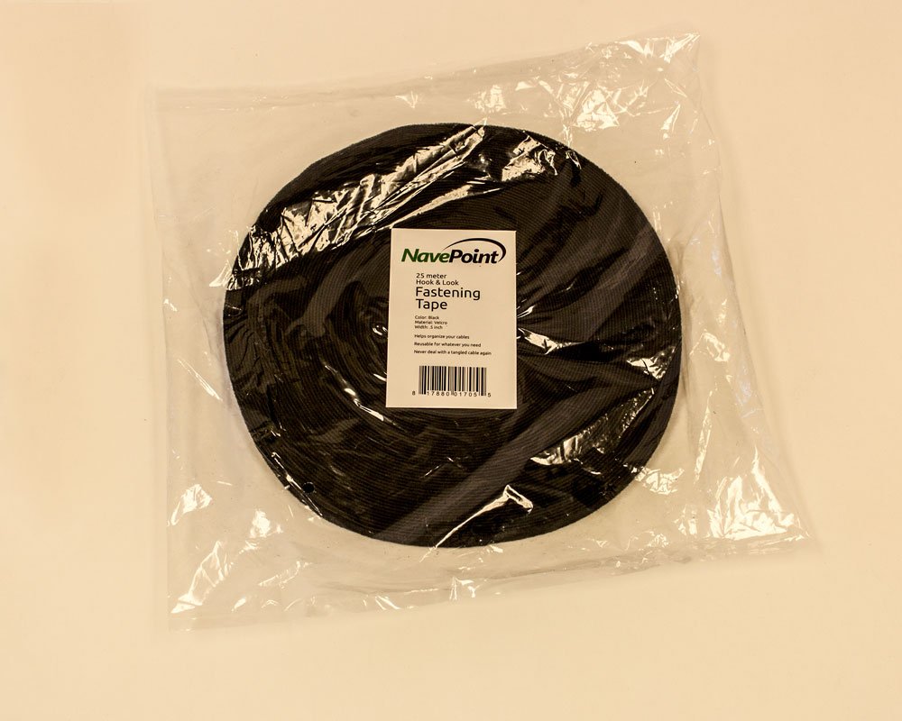 Navepoint 1/2 Inch Roll Hook And Loop Reusable Cable Ties Wraps Straps   25M 82Ft 3 Pack