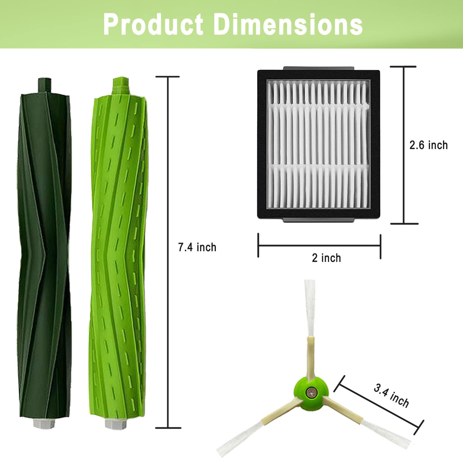 18 Pack Roomba Replacement Parts For Irobot Roomba I7 I7+ I3 I3+ I4 J7J7+/Plus I6 I6+ I5+J5+ I8 +/Plus E5 E6 E7 I & E & J Series