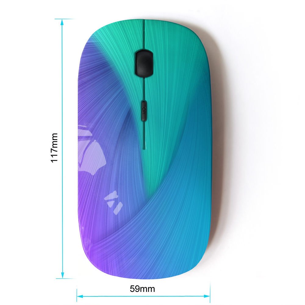 Koolmouse [ Optical 2.4G Wireless Mouse [ Swirl Blue Purple Teal Colorful Peacock ]