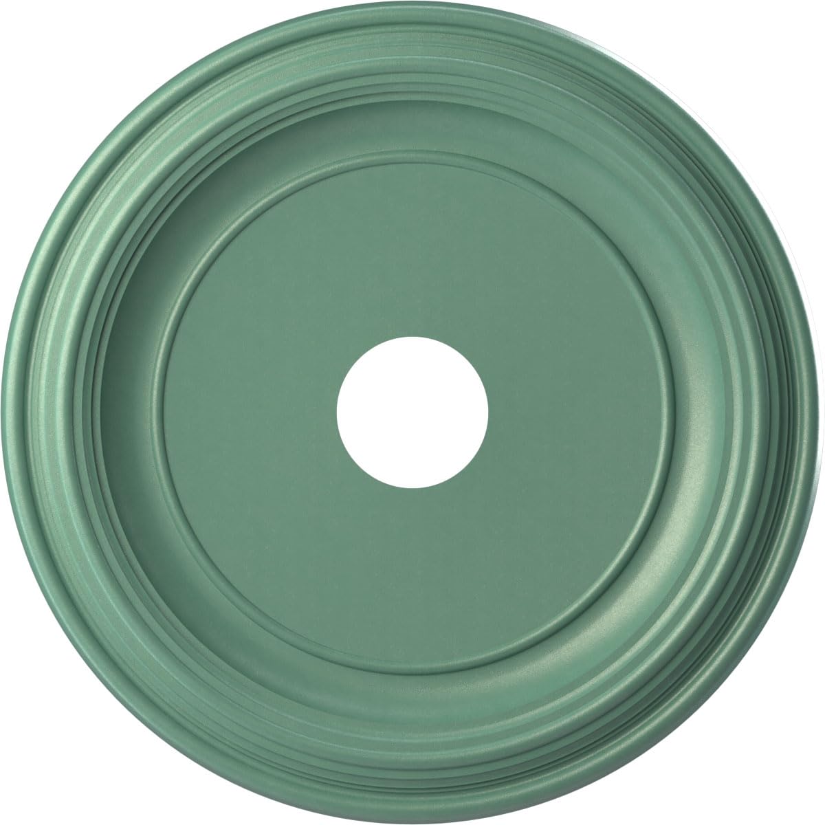 19OD x 3 1/2ID x 1 1/2P Traditional Thermoformed PVC Ceiling Medallion (Fits Canopies up to 11 1/2), Universal Pearl Metallic Se