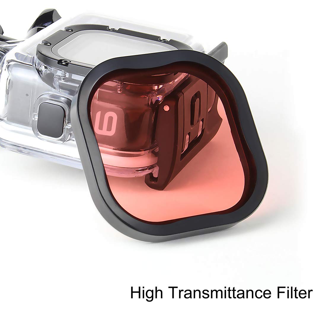 Soonsun 3 Pack Dive Filter For Gopro Hero 8 9 10 11 12 Black Official Waterproof Housing Case   Red, Light Red, Magenta Filters