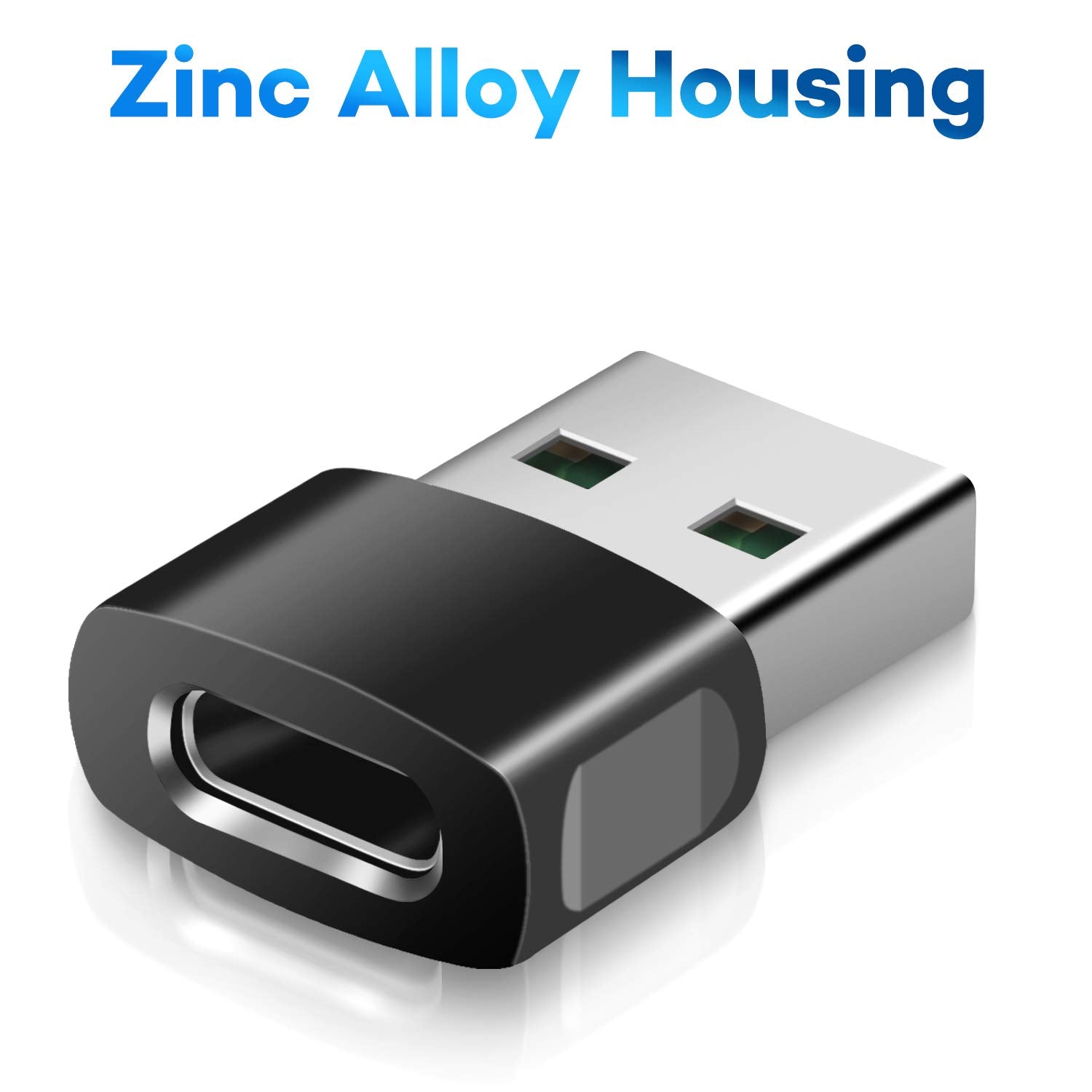 Basesailor Usb To Usb C Adapter 3 Pack,Zinc Alloy Type C Female To A Male Charger For Iphone 12 13 14 15 Pro Max Se,Airpods,Ipad