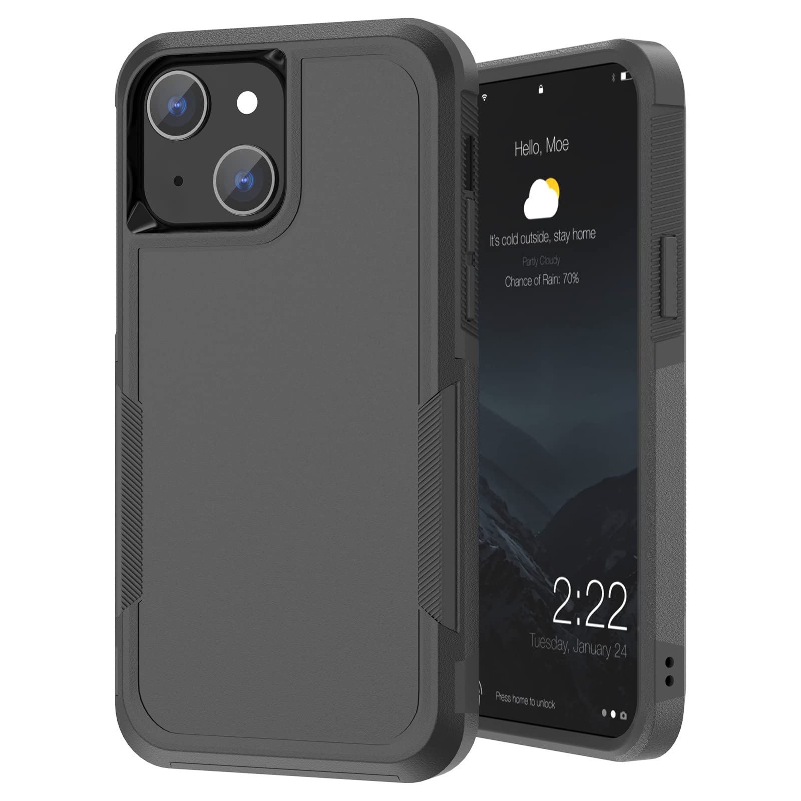 Maxcury Designed For Iphone 13 & 14 Case, [Full Protection] [Anti Fingerprint] [Anti Scratch] Heavy Duty Protection Phone Case C