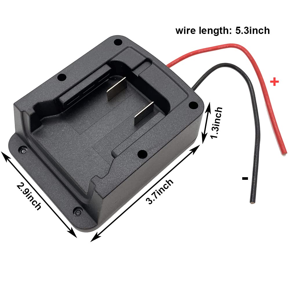 Qinizx Power Wheels Adapter For Milwaukee M18 Battery 18V Dock Power Mount Connector 12 Gauge Robotics, Diy M18 Li Ion Battery A