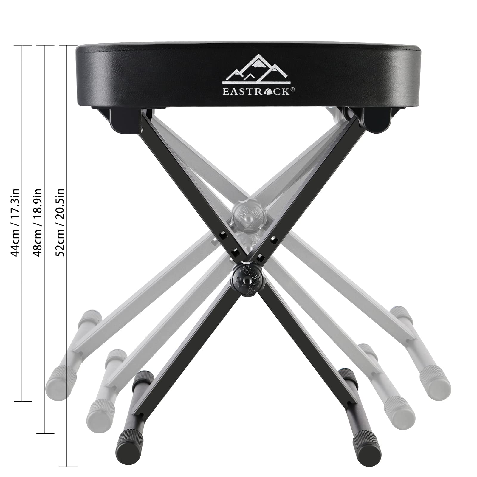 Eastrock Piano Bench,Adjustable Piano Keyboard Bench, X Style Stool Chair Seat For Electronic Keyboards & Digital Pianos,3 Inch