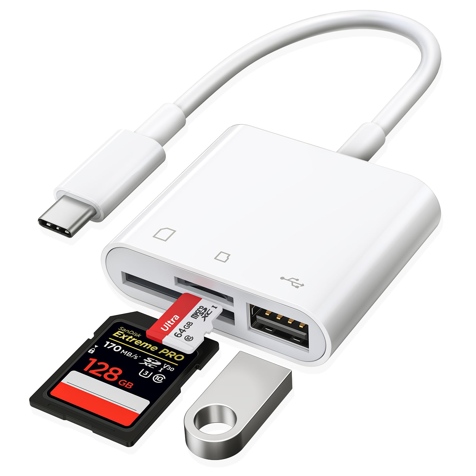 Raycue Usb C Sd Card Reader, Usb C To Sd Card For Iphone 15/Ipad/Mac/Laptop, Usb C/Type C To Usb Camera Memory Card Reader Adapt