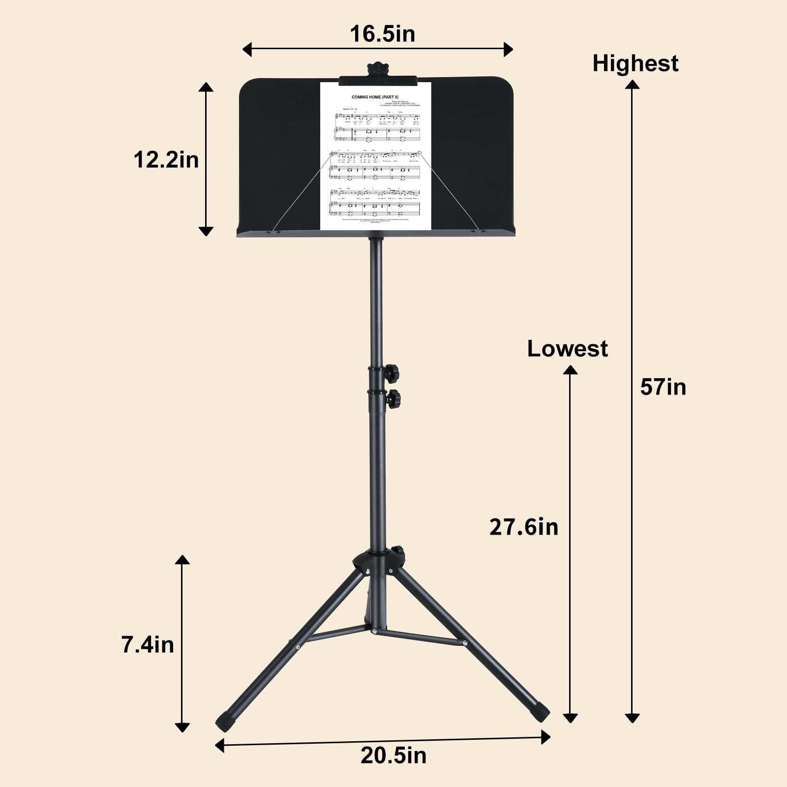 Aodsk Sheet Music Stand,5 In 1 Dual Use Folding Sheet Music Stand & Desktop Book Stand With Portable Carrying Bag & Music Sheet