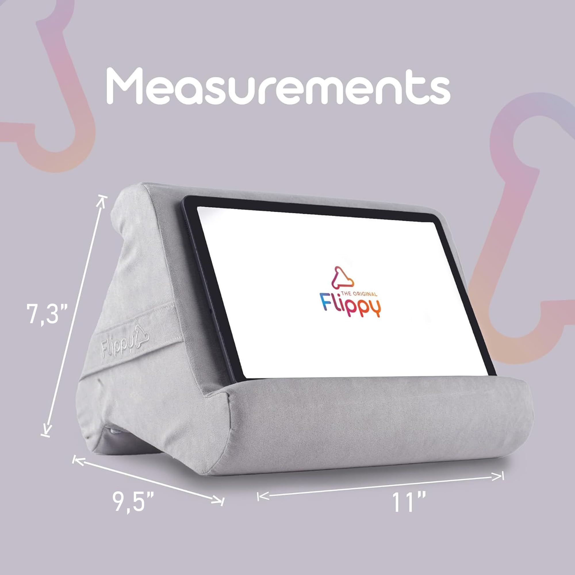 Flippy Tablet Pillow Stand   Tablet Stand, Tablet Holder For Bed, Reading   Lap Stand Compatible With Ipad, Kindle, Samsung   Gr