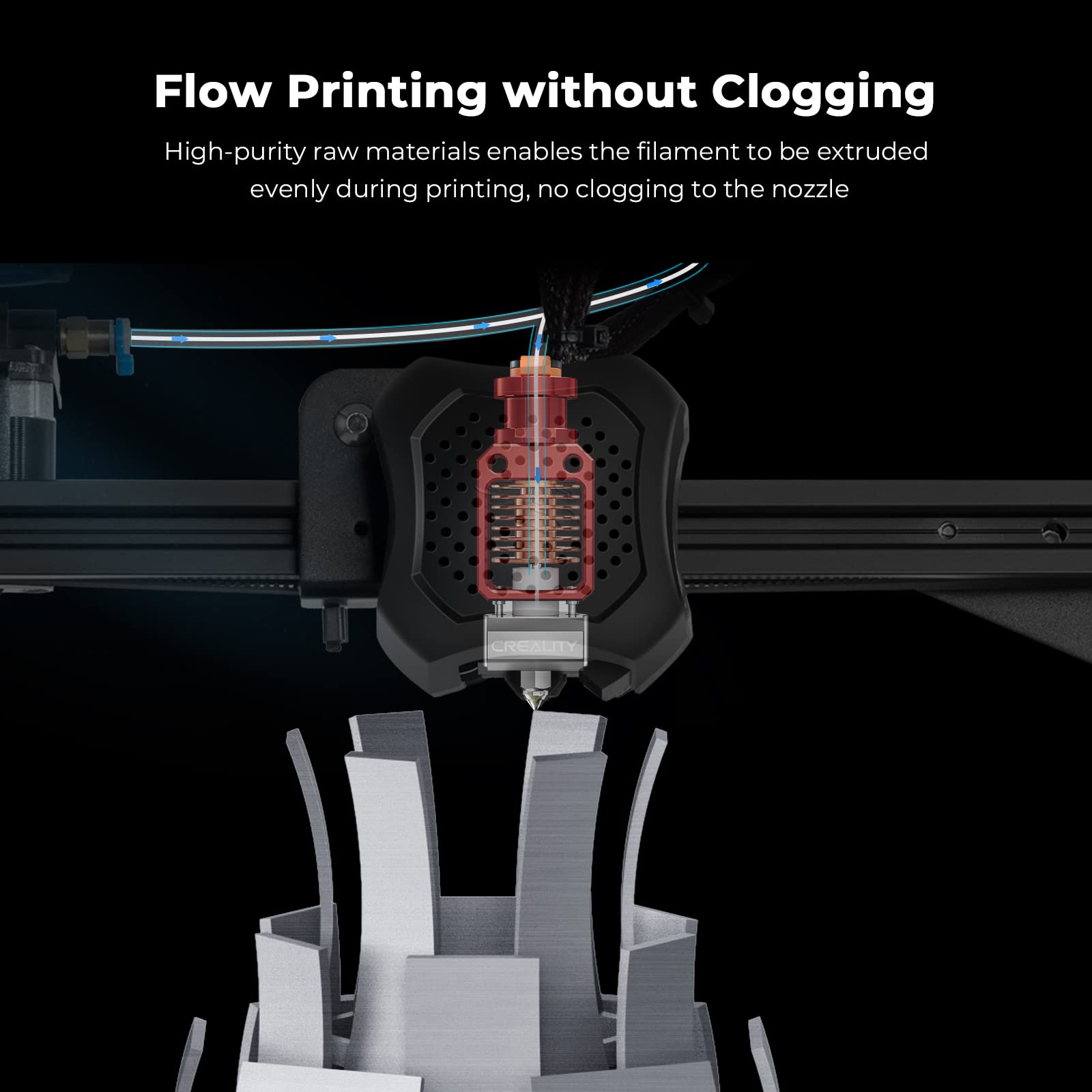 Creality Pla Filament 1.75Mm 3D Printer Filament Ender Pla No Tangling Smooth Printing Accuracy +/  0.02Mm Fit Most Fdm 3D Print