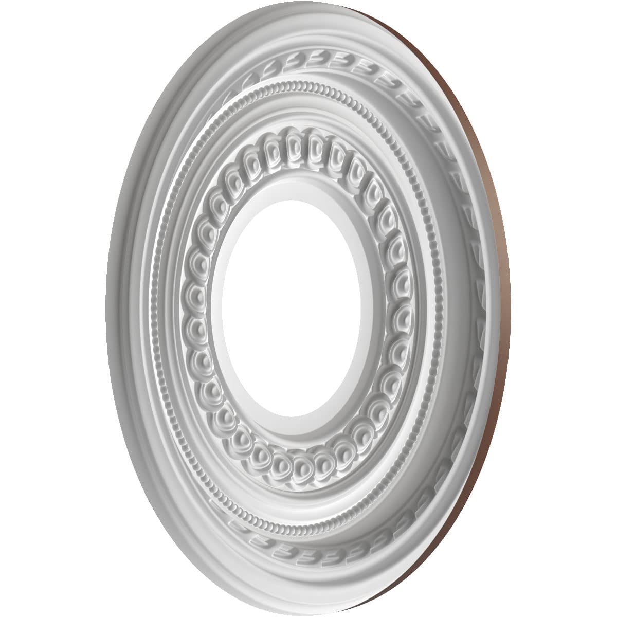 Ekena Millwork Cmp10Codru Cole Thermoformed Pvc Ceiling Medallion (Fits Canopies Up To 4 1/4), 10Od X 3 1/2Id X 3/4P, Universal