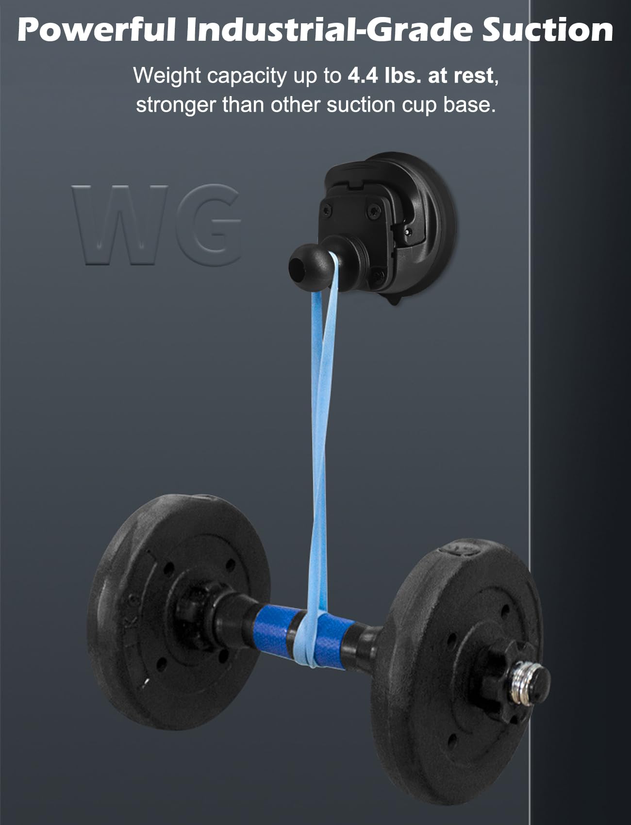 Windfrd Suction Cup Base With 1 Inch/B Size Ball For Car Windshield Dashboard, One Touch Quick Lock, Attaches 1'' Arm And Phone