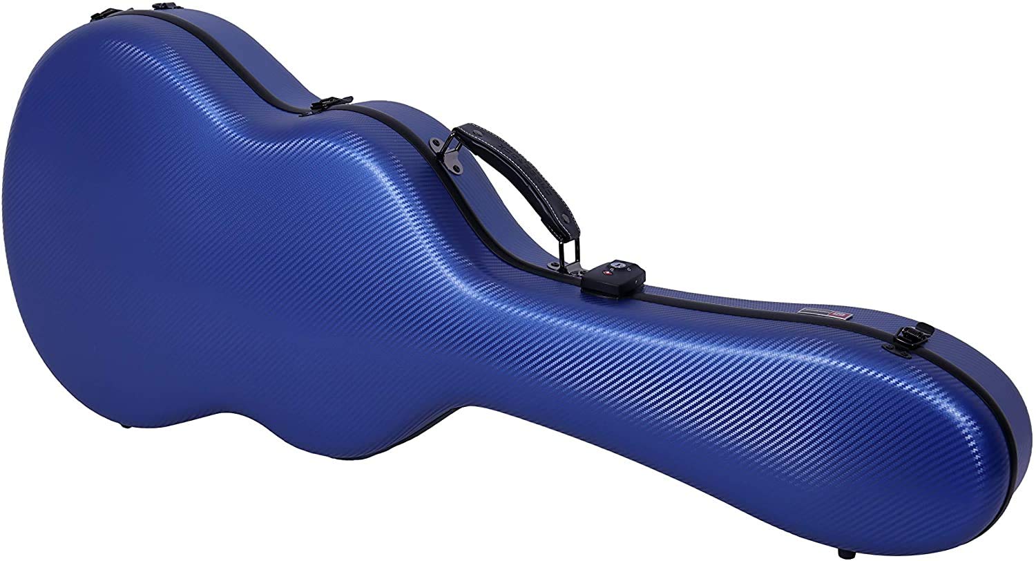 Crossrock Poly Carbon Fits 4/4 Classical Guitars, Anti Scratch Flight Case In Blue(Crf4020Cbl)