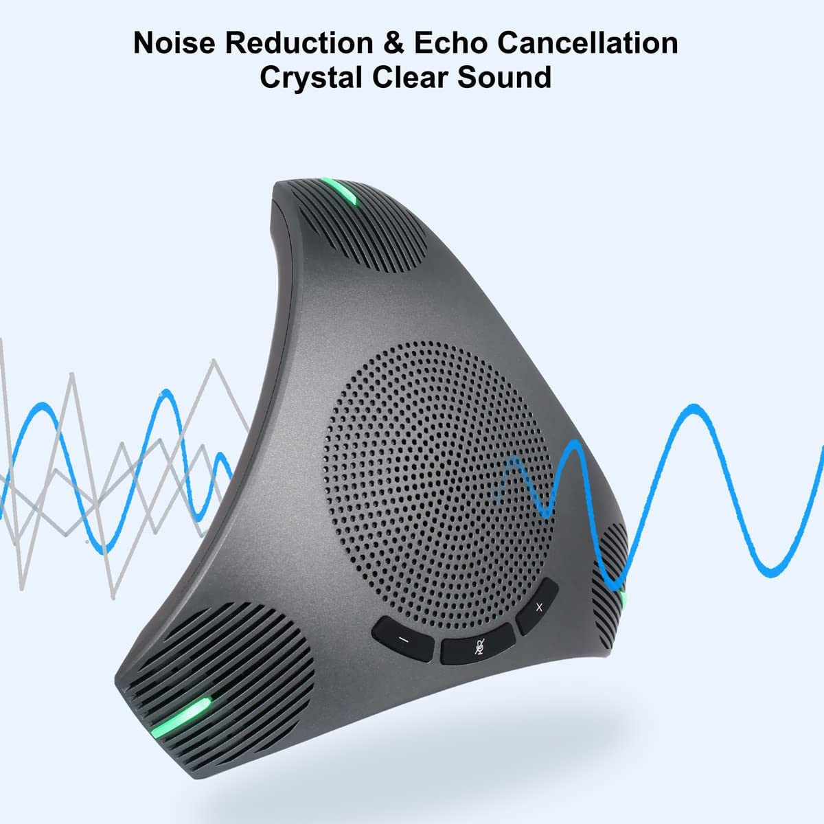 Conference Speaker And Microphone, 360 Omnidirectional Usb Speakerphone Microphone With Usb Hub, Noise Reduction/Echo Cancellati