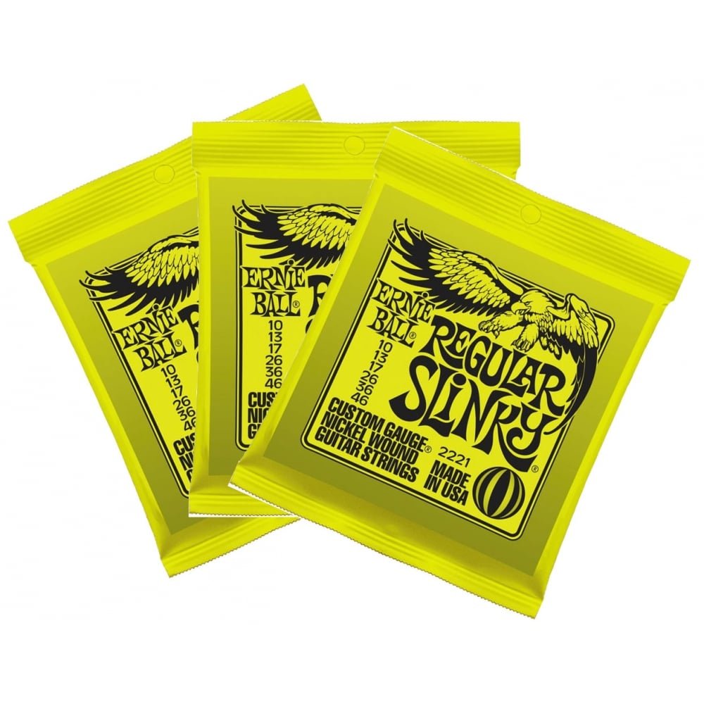 Ernie Ball 2221X3 Regular Slinky 3 Set Bundle