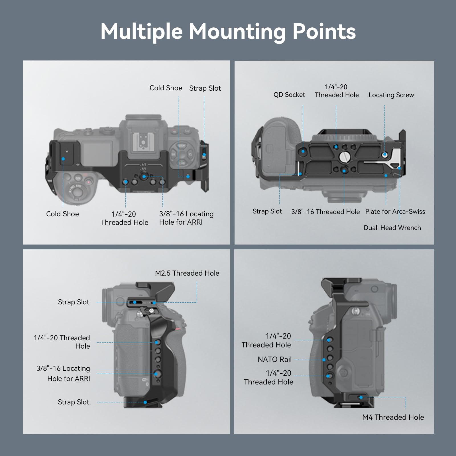 Smallrig Z 8 Camera Cage Kit For Nikon Z 8, With Top Handle And Hdmi Cable Clamp, Anti-Twist Design And Aluminum Alloy Full Cage